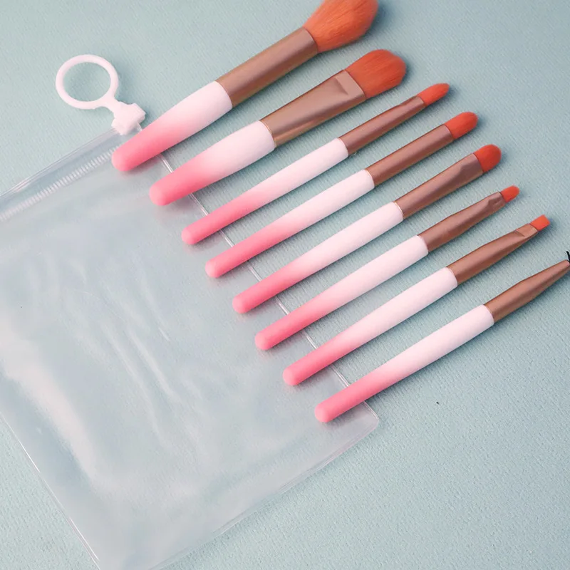 Набор кистей для макияжа 8 шт. кисточки градиентных цветов лица глаз губ теней