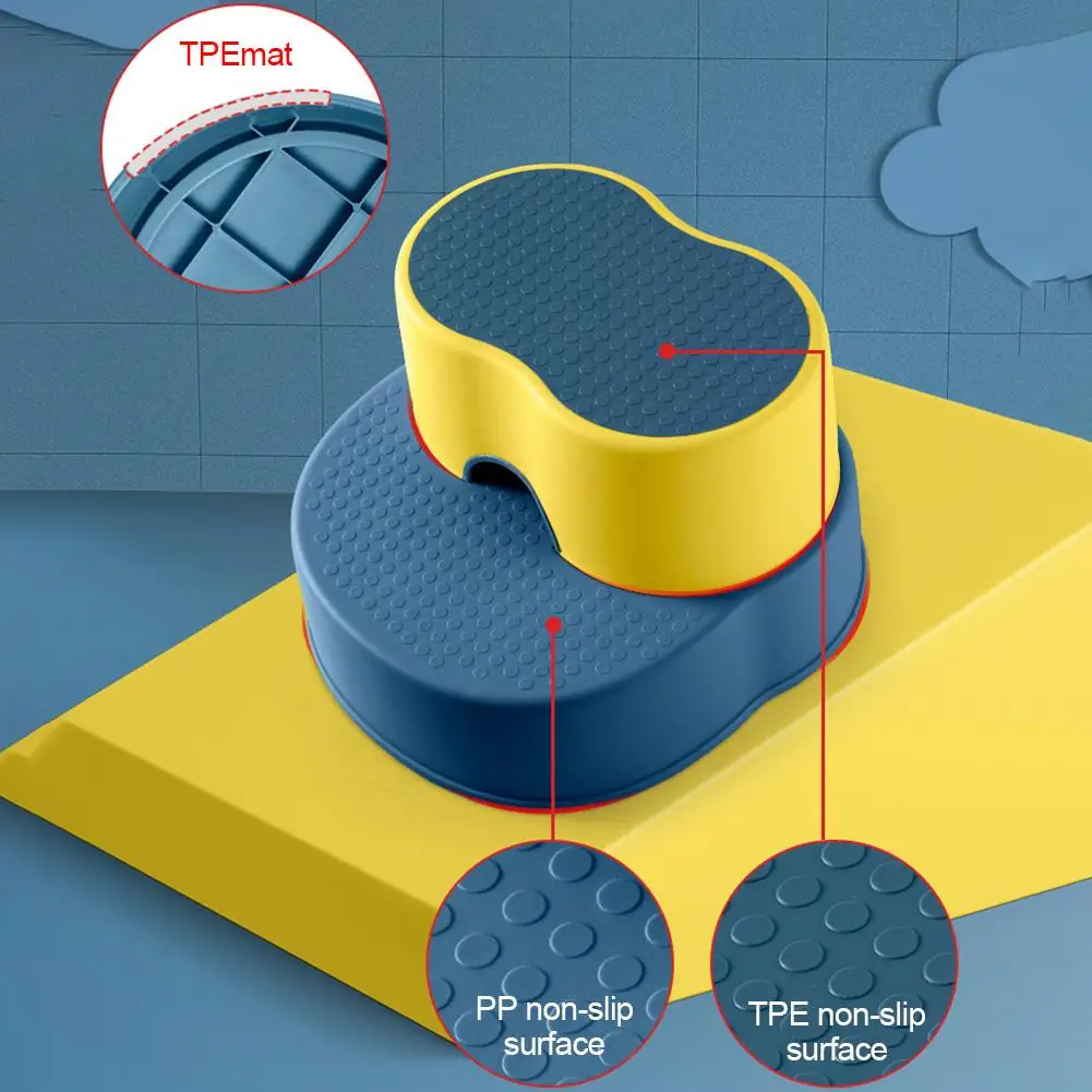 2-ступенчатый стул для детей, штабелируемые противоскользящие безопасные ступенчатые стулья для туалета, горшка, тренировочная ванная комн... от AliExpress RU&CIS NEW