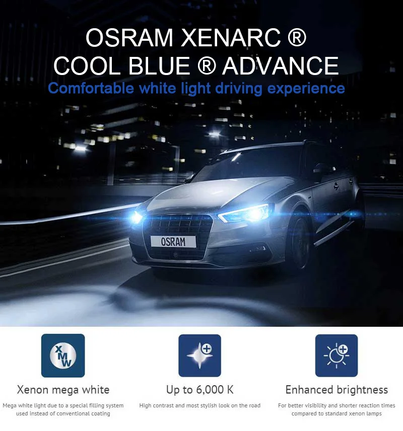 OSRAM D1S D4S D2S D3S ксеноновая фара авто лампа холодный белый HID CBA 66140 66240 66340 66440 35 Вт 12В 6000