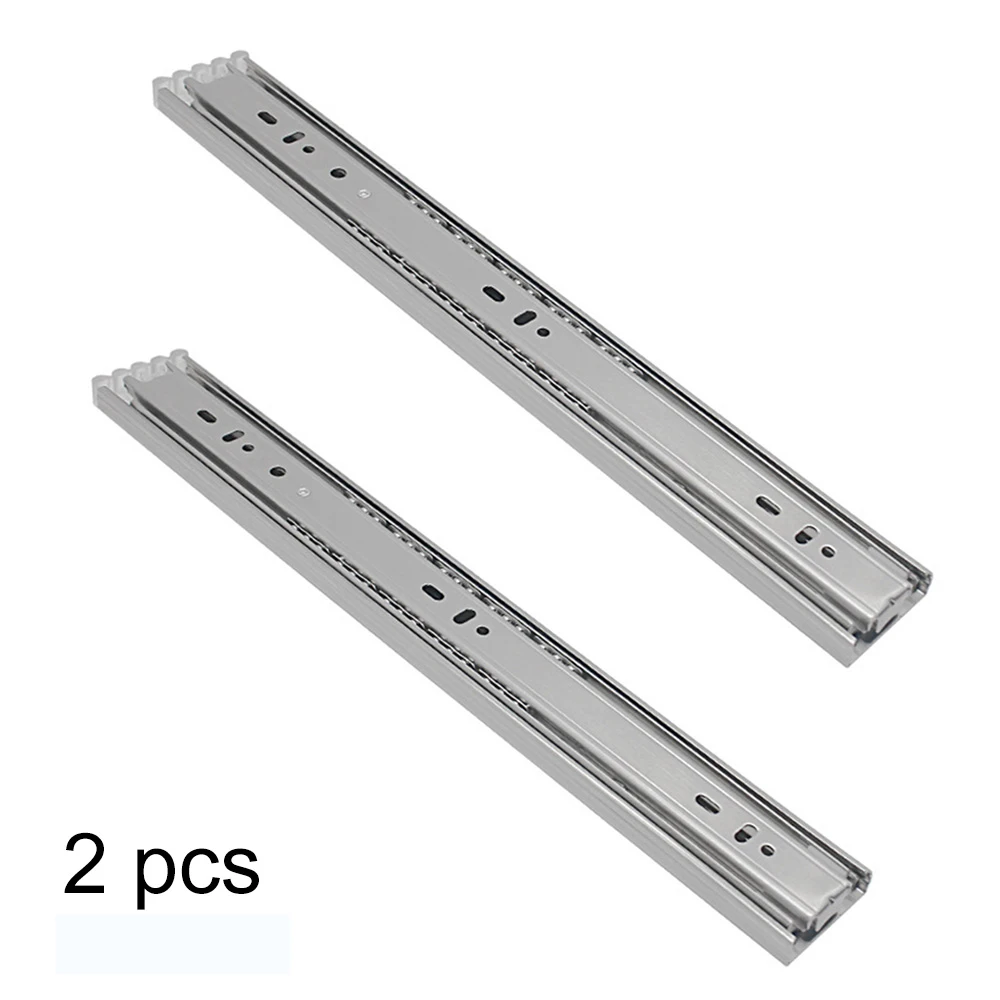 

1pair 3-Fold Silent Steel Ball Slide Track Drawer Keyboard Cabinet Cupboard Rail Sliding Furniture Hardware
