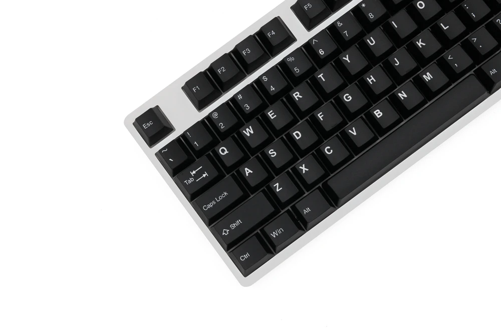 

taihao WOB White on Black abs doubleshot cubic keycap for diy gaming mechanical keyboard for xd64 bm60 xd68 bm68 xd84 gh60 xd96