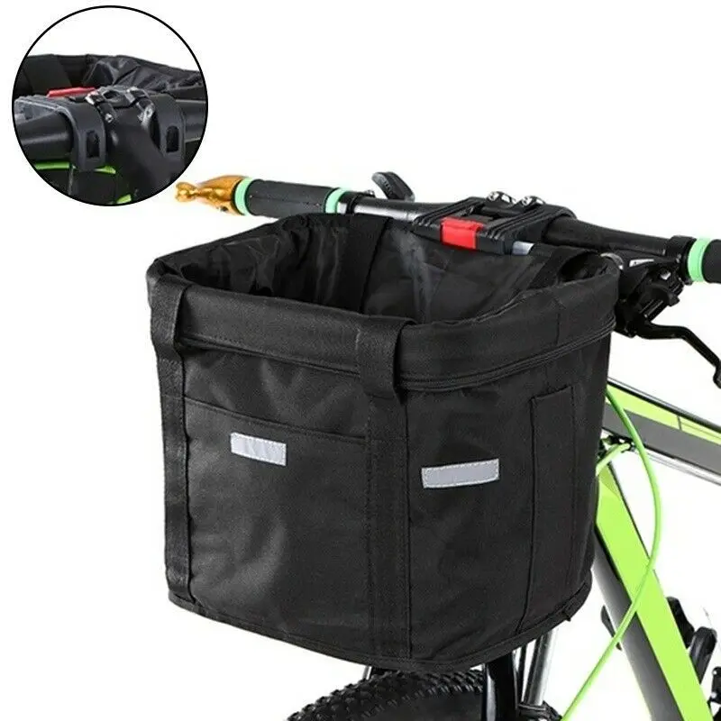 

Bicycle Front Basket Removable Waterproof Bike Handlebar Basket Pet Carrier Frame Bag Cycle Biking Front Baggage Accessories