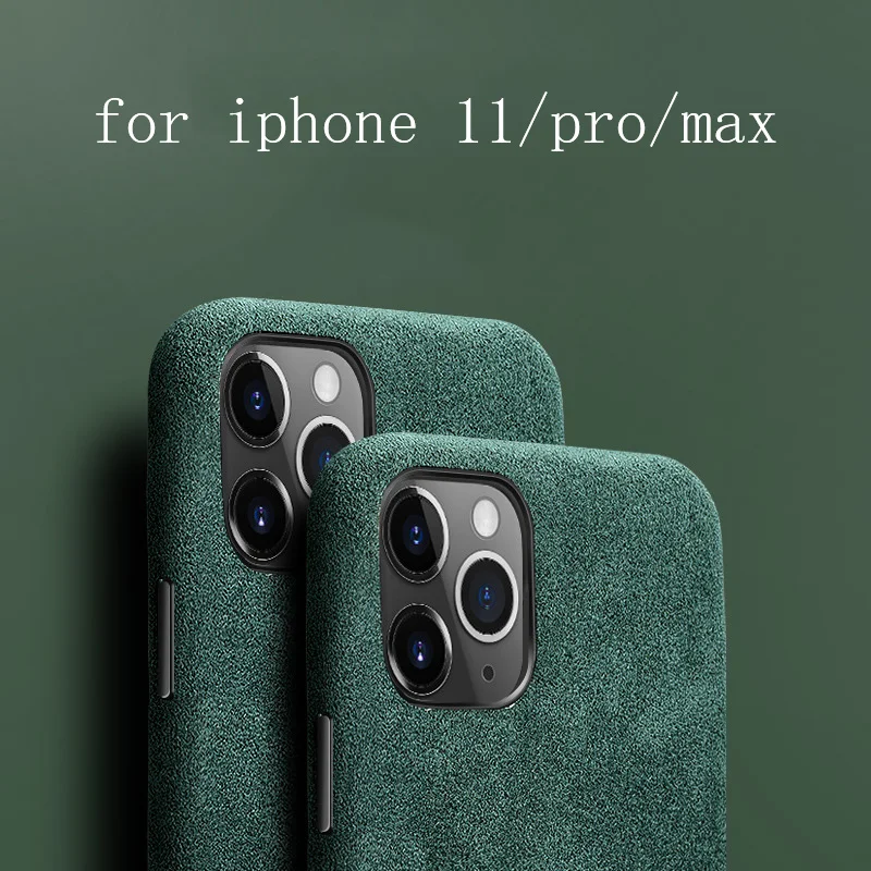 Фланелевый Меховой чехол из натуральной кожи для Iphone 11 Pro Max|Бамперы| |