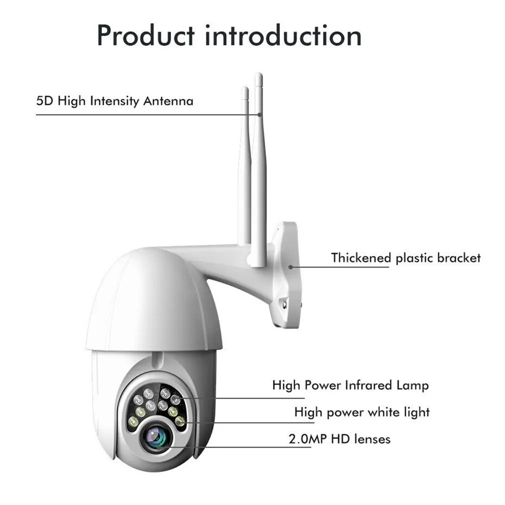 

Wireless Gimble Outdoor Waterproof Ball Camera 360 Degree Security Anti-Theft Network Wifi HD Surveillance Camera