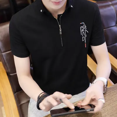 

Summer men's business casual short sleeve t-shirt 6391