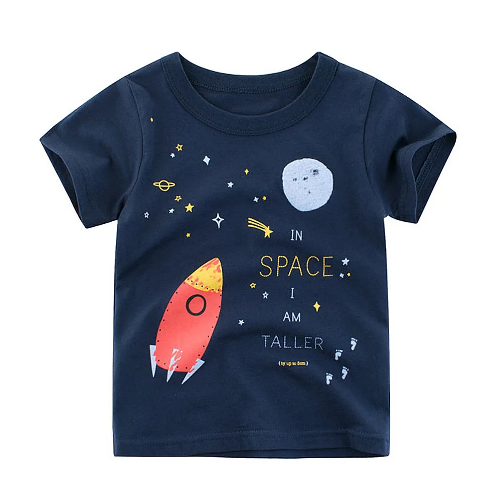 

Online Breathable And Comfortable Children's Round Neck T-shirt Short Sleeve Cartoon T-shirt