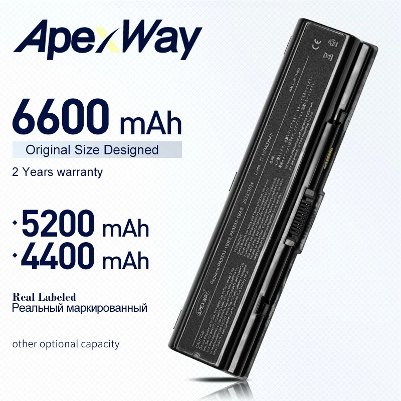 

ApexWay Battery For Toshiba PA3533U-1BAS PA3534U-1BAS PA3534U-1BRS Satellite A200 A205 A210 A215 L300 L450D L500 L505 A300 A500
