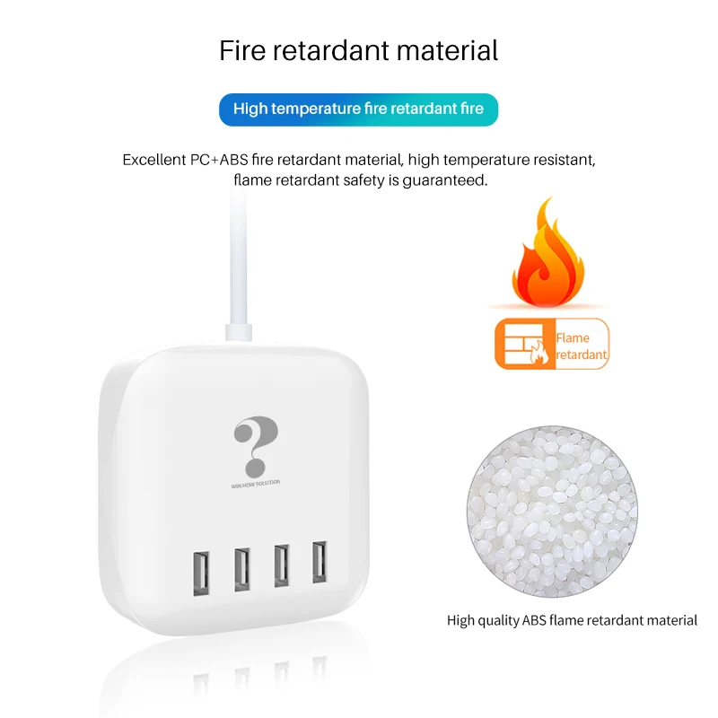 Зарядное устройство для путешествий с 4 usb портами и светодиодным