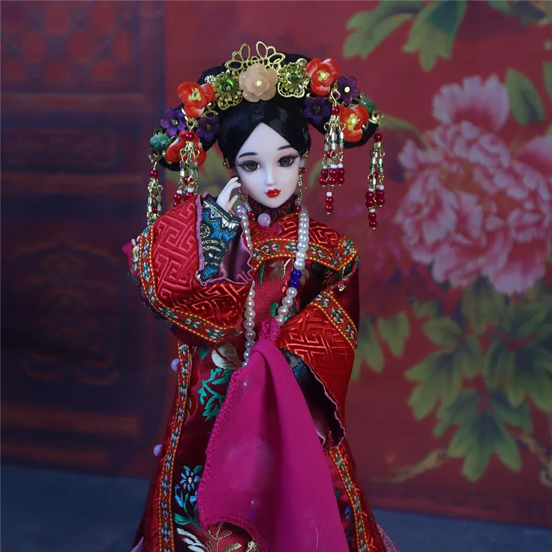 Кукла китайская ручной работы 32 см в стиле древней династии Цин куклы
