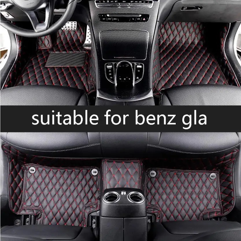 Кожаный Автомобильный напольный коврик для mercedes benz gla GLA200 gla260 gla300 X156 2013 2014 2015 2016 2017