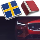 Автомобильная передняя решетка капота багажник эмблема логотип Декоративная наклейка металлический Тюнинг автомобиля для Volvo XC80 XC90 V60 V70 V90 S70 S80 S90 Шведский флаг