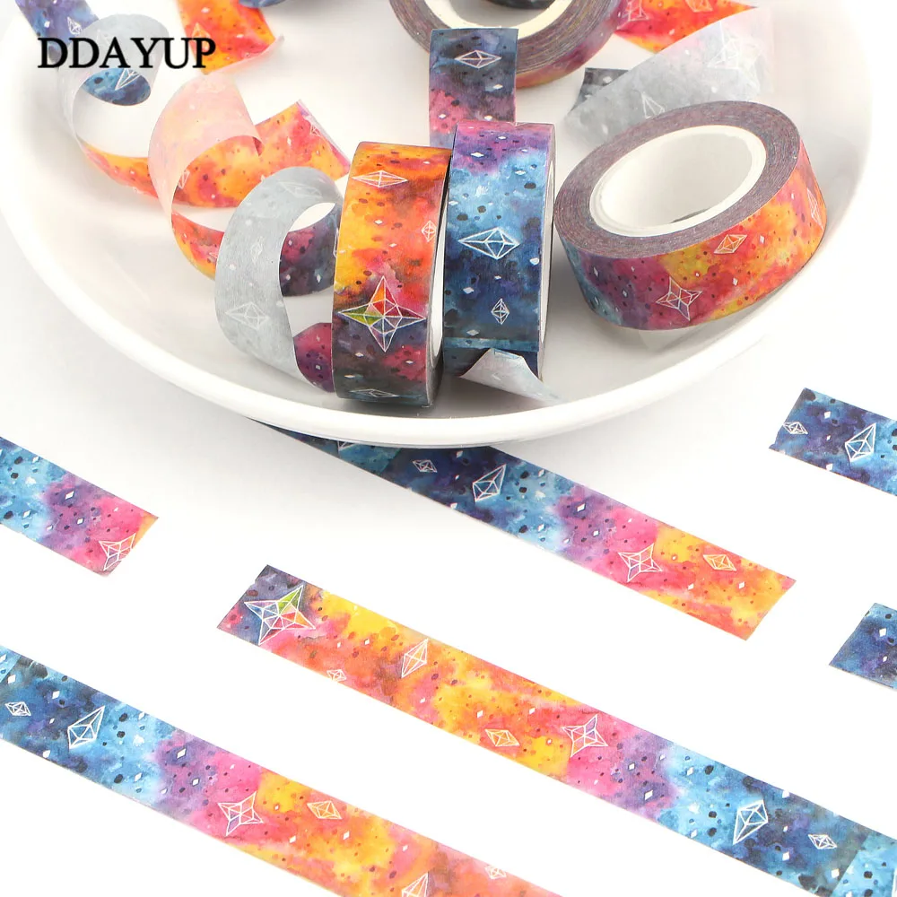 

1Pcs Stars Sky Washi Tape Decorative Kawaii Washi Tape Scrapbooking Masking Tape Stickers Scrapbooking Washitape Masking Tape