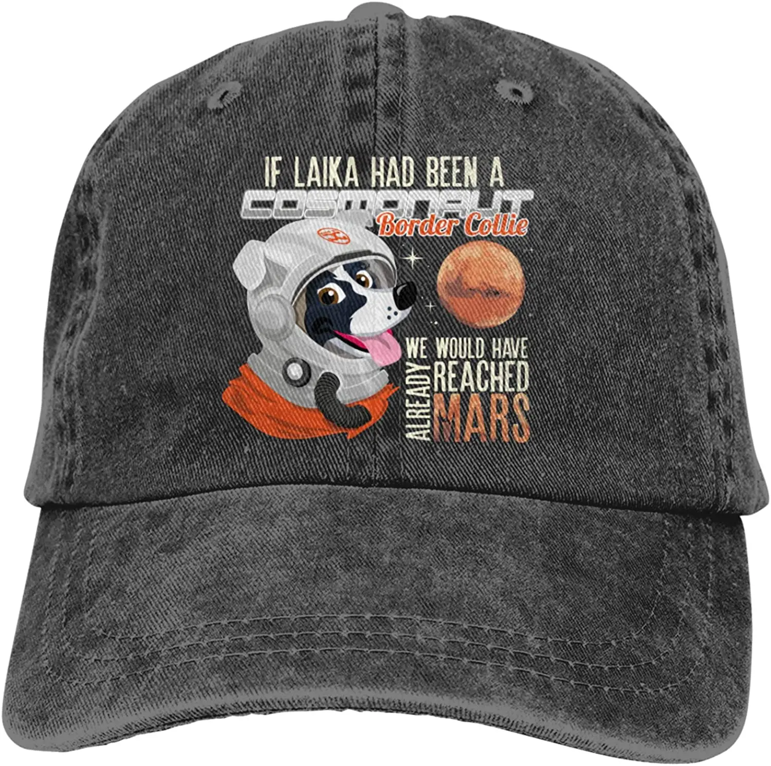

Бейсболка If Laika Been A Border Collie для мужчин и женщин, регулируемая винтажная стирающаяся хлопковая кепка, смешная шапка-тракер в стиле унисекс
