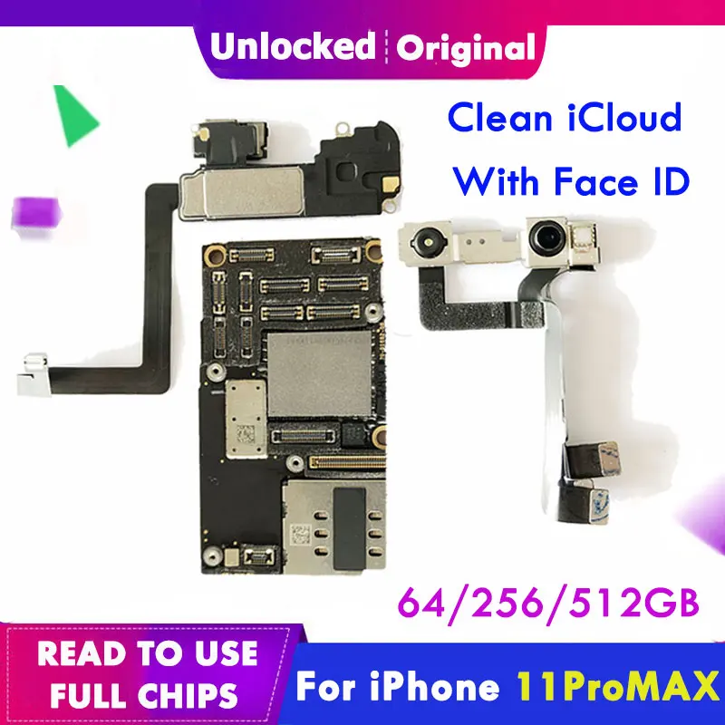 Материнская плата для IPhone 11 Pro Max Clean без распознавания лица с поддержкой Updat 11pro Logic