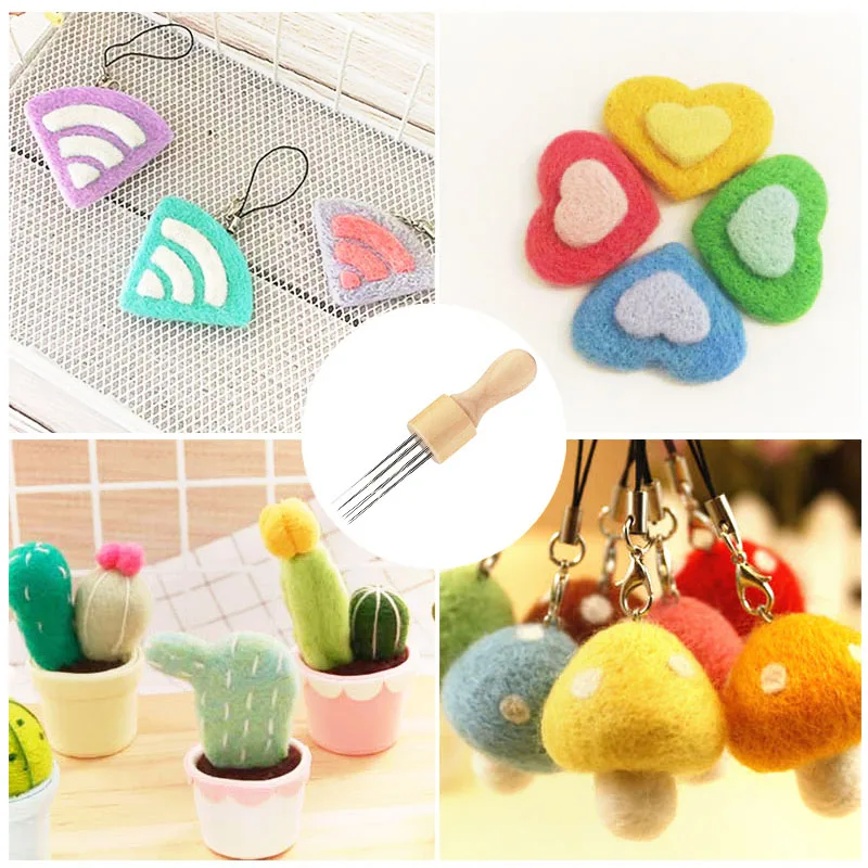 Иглы для валяния KAOBUY инструменты шерсти и войлока с восемью иглами игла