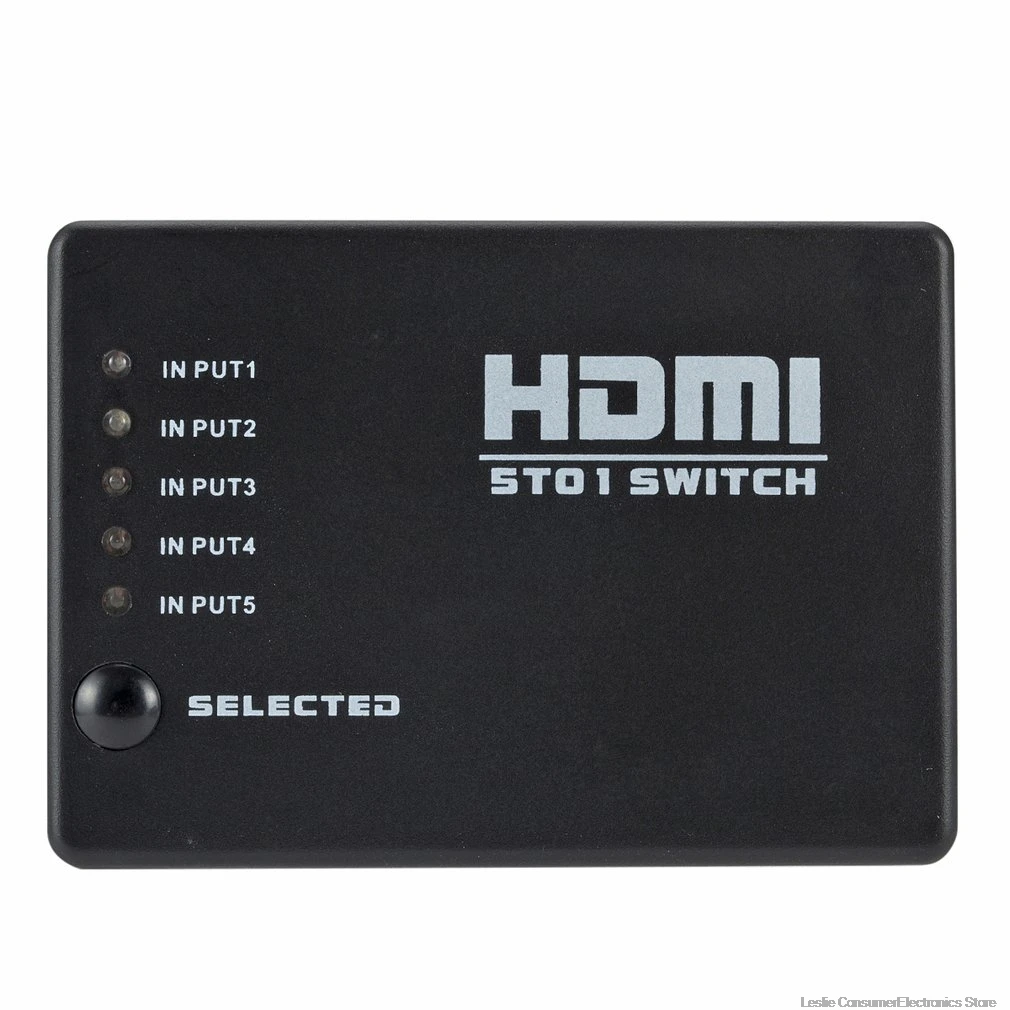 Мини порт с ИК пультом дистанционного управления 5 портов HDMI совместимый