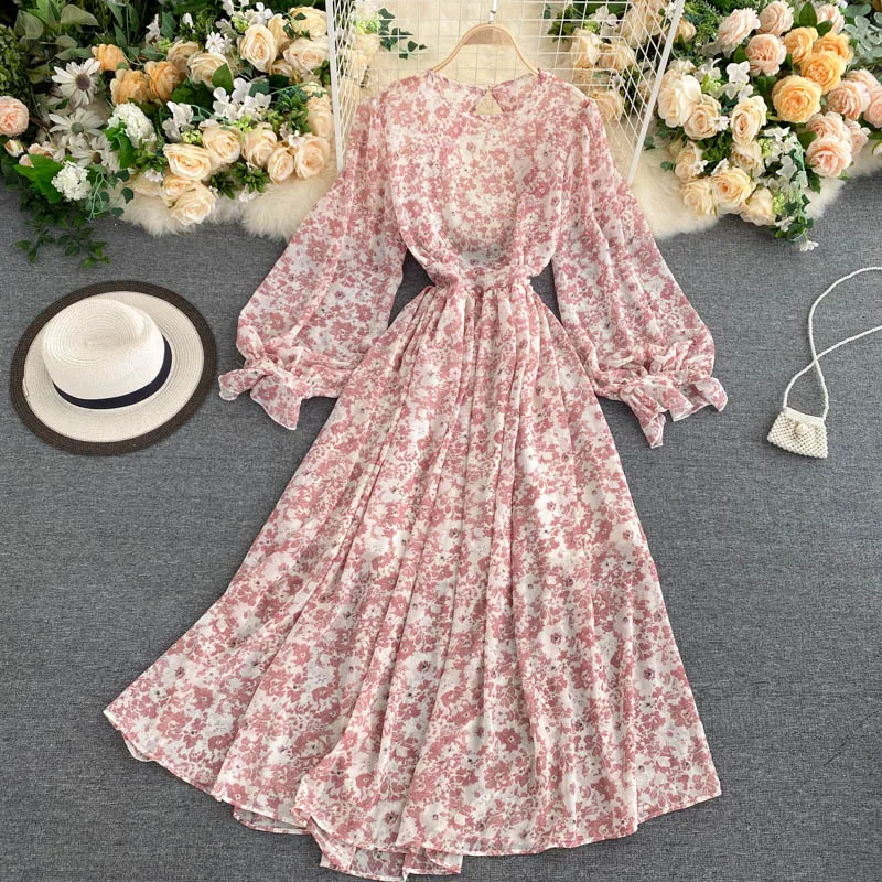 Женское осеннее Цветочное платье SINGRAIN французское милое трапеция с расклешенным
