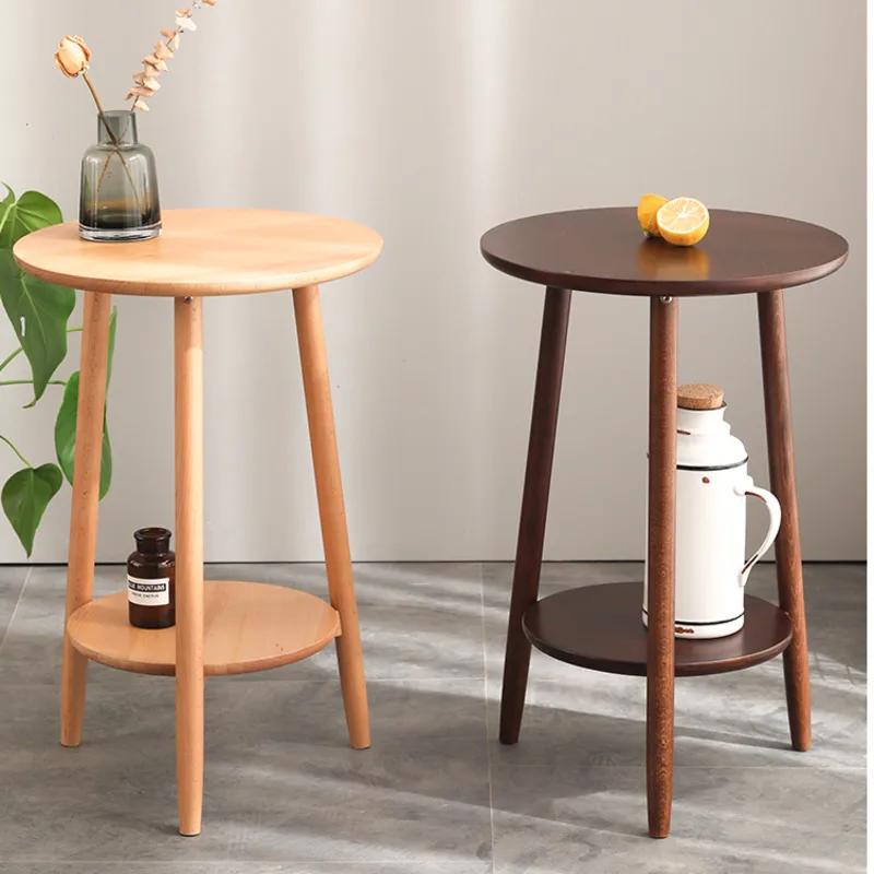 

Скандинавский многослойный журнальный столик из массива дерева, минималистичный современный маленький угловой столик для всей семьи, Модн...