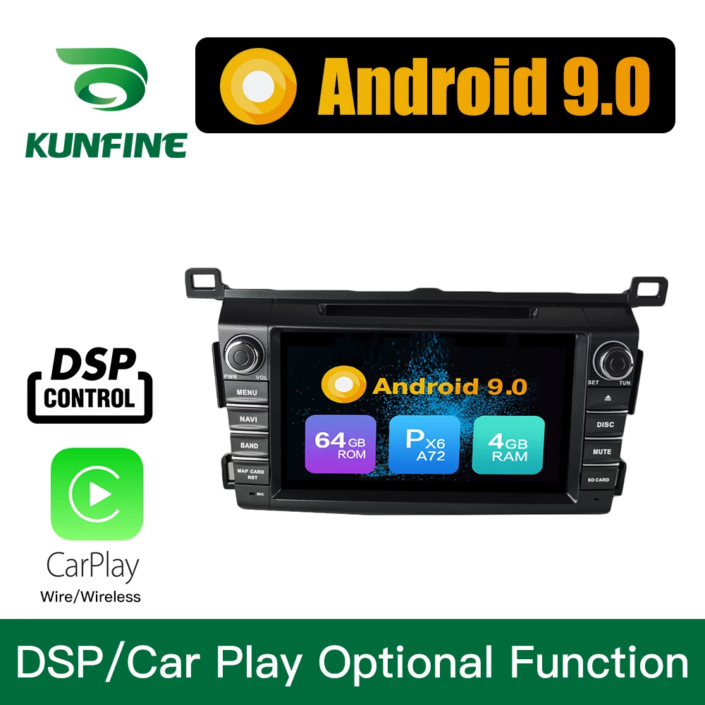 

Android 9.0 Core PX6 A72 Ram 4G Rom 64G Car DVD GPS Multimedia Player Car Stereo For Toyota RAV4 2013-2017 radio headunit