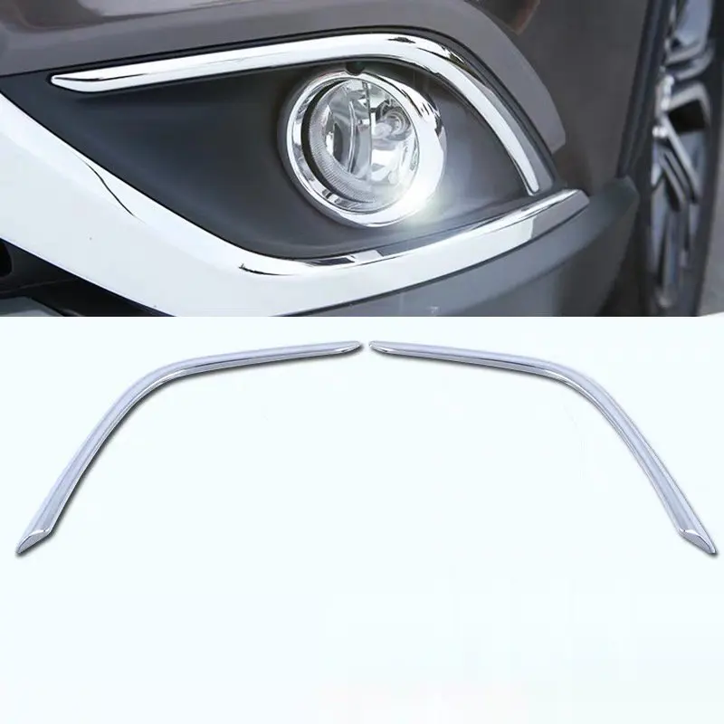 2 шт. хромированные накладки на передние противотуманные фары для Mitsubishi Outlander