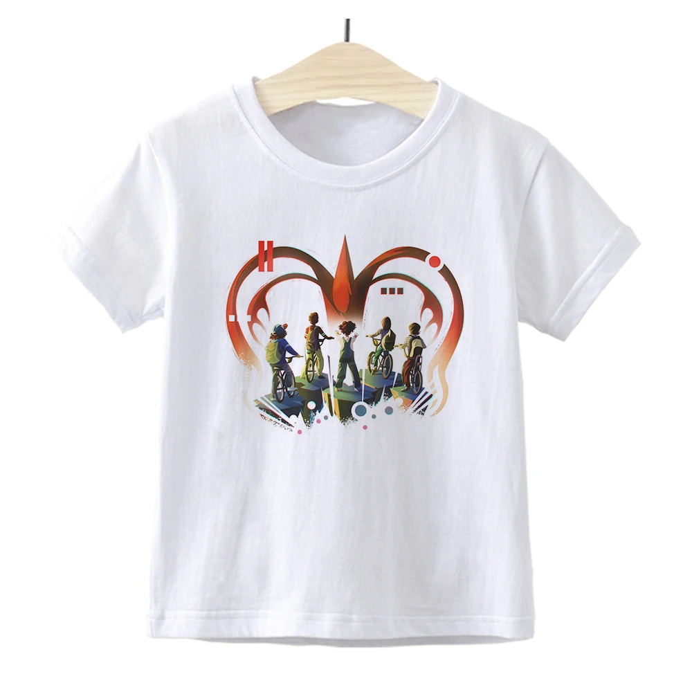 

Stranger Things Hipster Cool Baby Boys T-shirt Upside Down Eleven Printed Child High Quality Fine T-shirts Ropa 2021 Summer