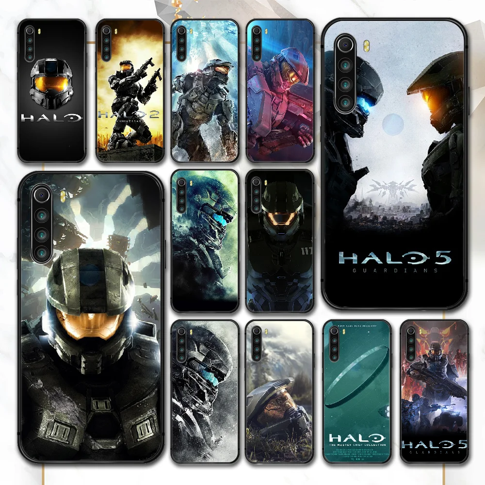 

Game Halo Phone Case For Xiaomi Redmi Note 7 8 8T 9 9S 4X 7 7A 9A K30 Pro Ultra black Waterproof Soft Cell Luxury Cover Silicone