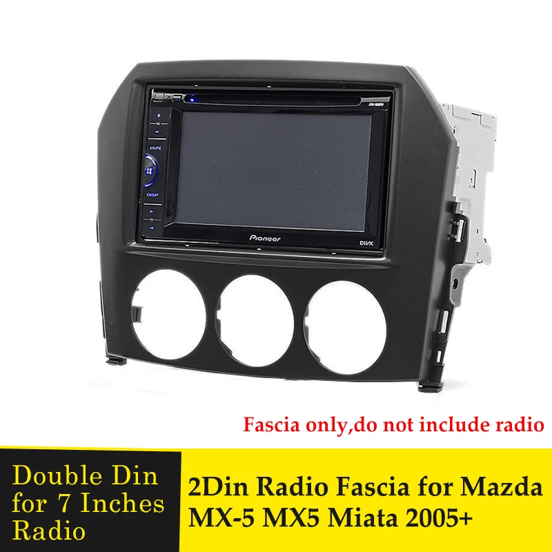 2 Din autoradio telaio Fascia per Mazda MX-5 MX5 Miata 2005 + DVD Stereo piastra adattatore montaggio Dash installazione lunetta Trim Kit