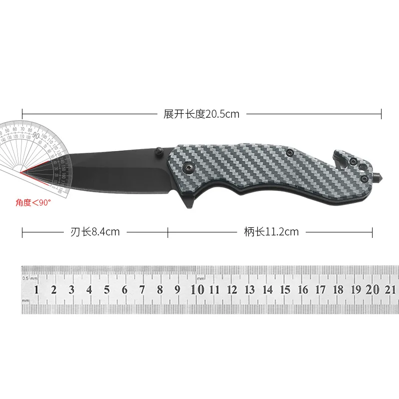 

Wild Hunting Multifunctional Folding Knife 3CR13 Blade ABS Handle Outdoor Camping Tactics Utility Survival Pocket ECD Tool Knife