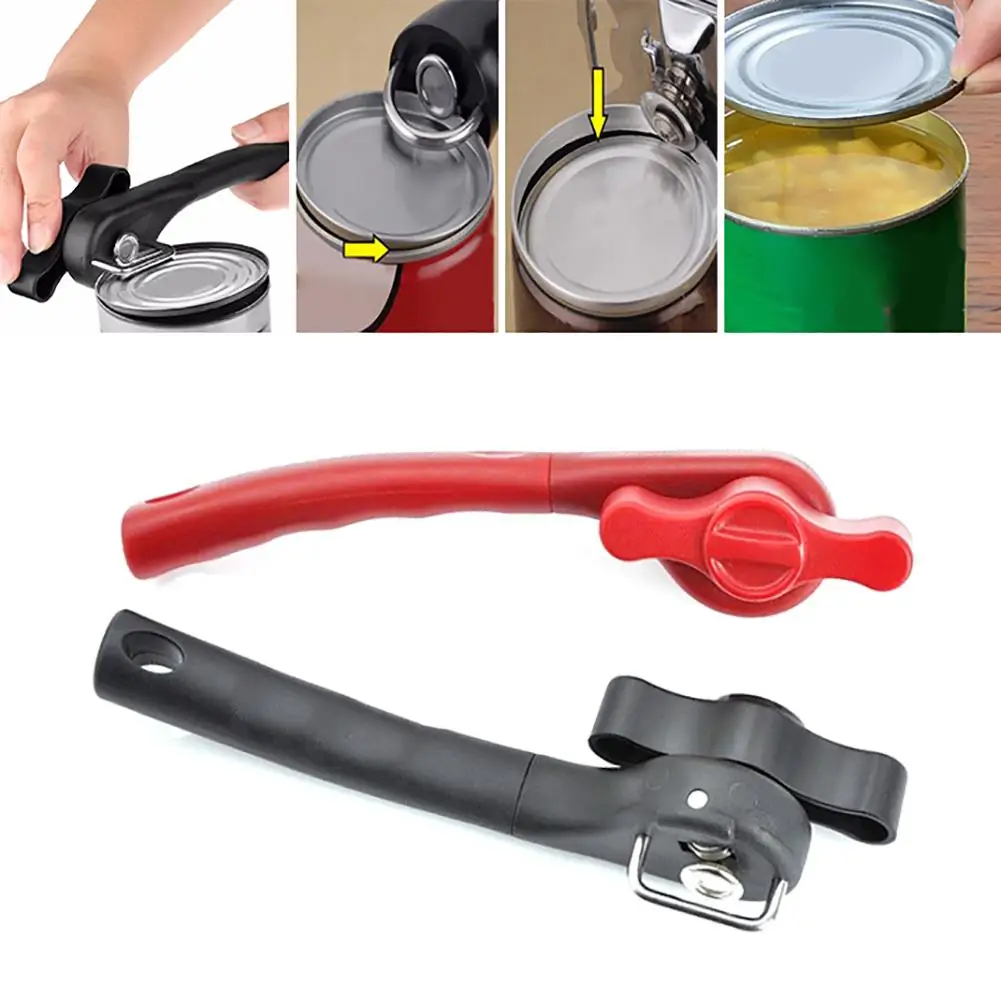 

HOT SALES!!! Smooth Edge Manual Handy Easy Turn Knob Stainless Steel Can Opener Kitchen Tool Wholesale Dropshipping