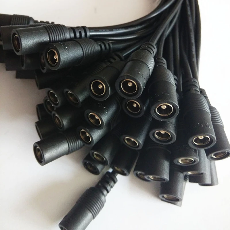 Кабель-адаптер постоянного тока штекер-гнездо 10 шт./лот DC5 5*2 1 мм длина 150