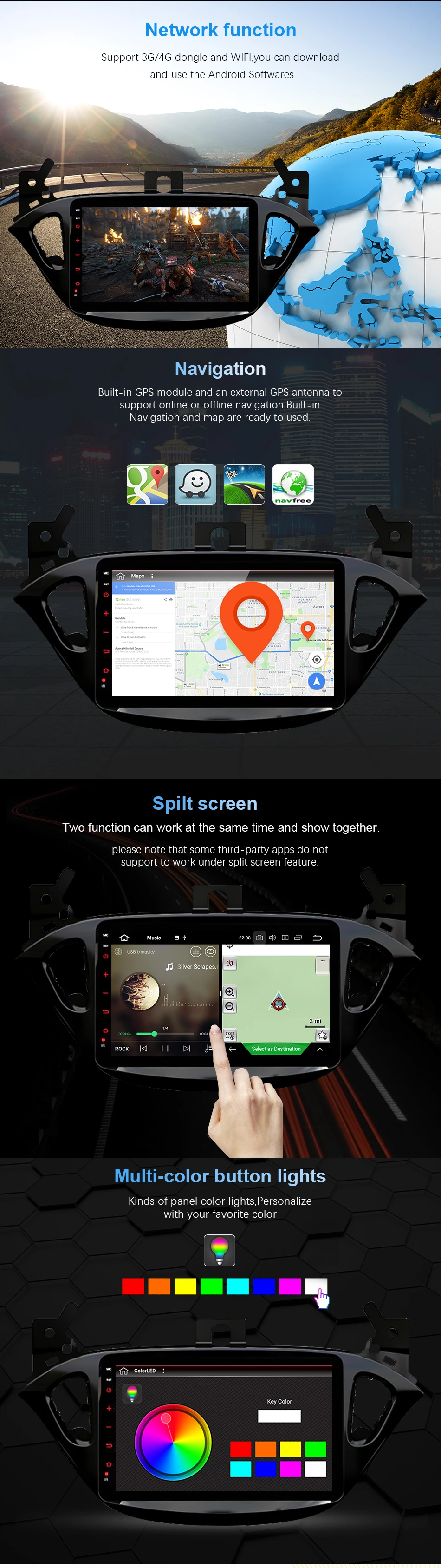 Eunavi 2 din автомагнитола 4G+ 64G android 9,0 для Opel Corsa E gps Navi wifi стерео PX6 2,0 ГГц Авторадио без dvd