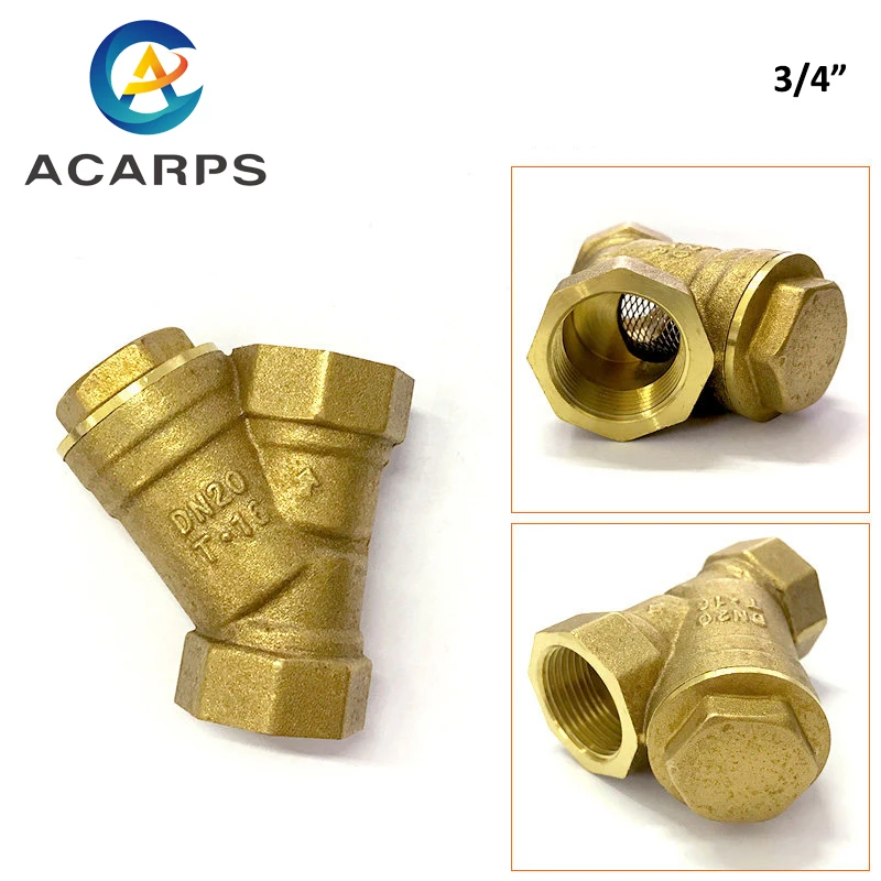 1/2 &quot3/4&quot 1 &quot2&quot 3 &quot4&quot латунный Y-образный фильтр с внутренней резьбой