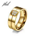 Кольца JHSL из нержавеющей стали с фианитом мужские, большие массивные ювелирные украшения из нержавеющей стали, размеры 8, 9, 10, 11, 12, 13, ширина 8 мм