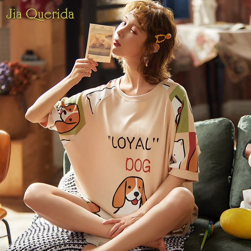 Новинка 2020 модный стиль мультяшный принт домашняя одежда Пижама для женщин