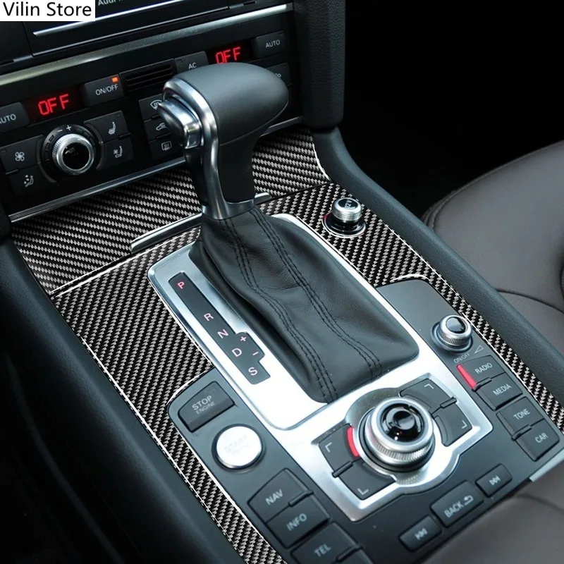 Разнообразные наклейки для панели из углеродного волокна, аксессуары для защитных рамок Audi Q7 2008-2015