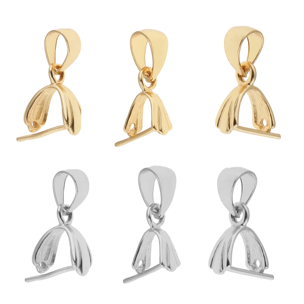 6 шт. 925 пробы зажим для зажима фиксации шарика Подвески изготовления ювелирных