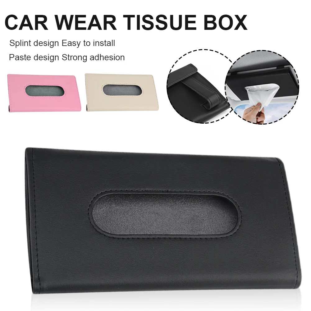 

Car tissue box holder PU leather sun visor tissue holder soft and delicate Car interior storage decoration auto parts 23*13*3cm