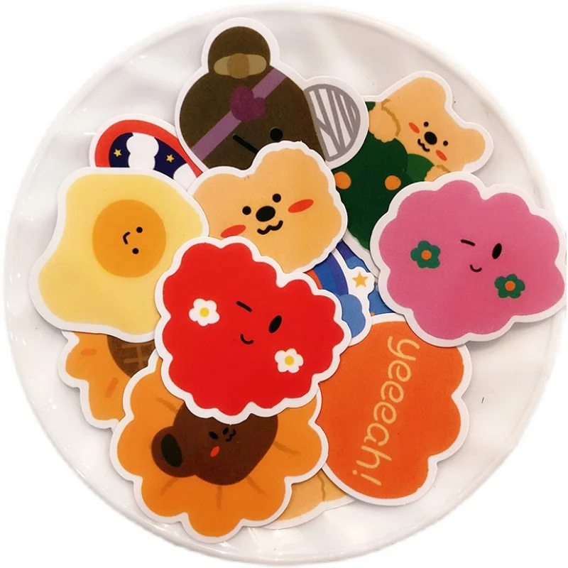 

40pcs/cute bear cartoon animal stickers hand account material DIY mobile phone photo decoration hand account stickers
