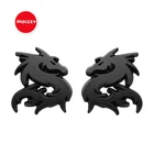 Тотем с логотипом Noizzy Dragon Ho Loong, автомобильный мотоцикл, значок, стикер, эмблема 3D металлический хромированный черный золотой тюнинг внедорожника