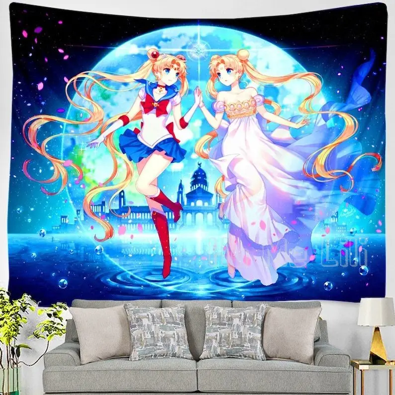 

Tapestry Wall Hanging Anime Girls Home Decor Lovely For Room Decor