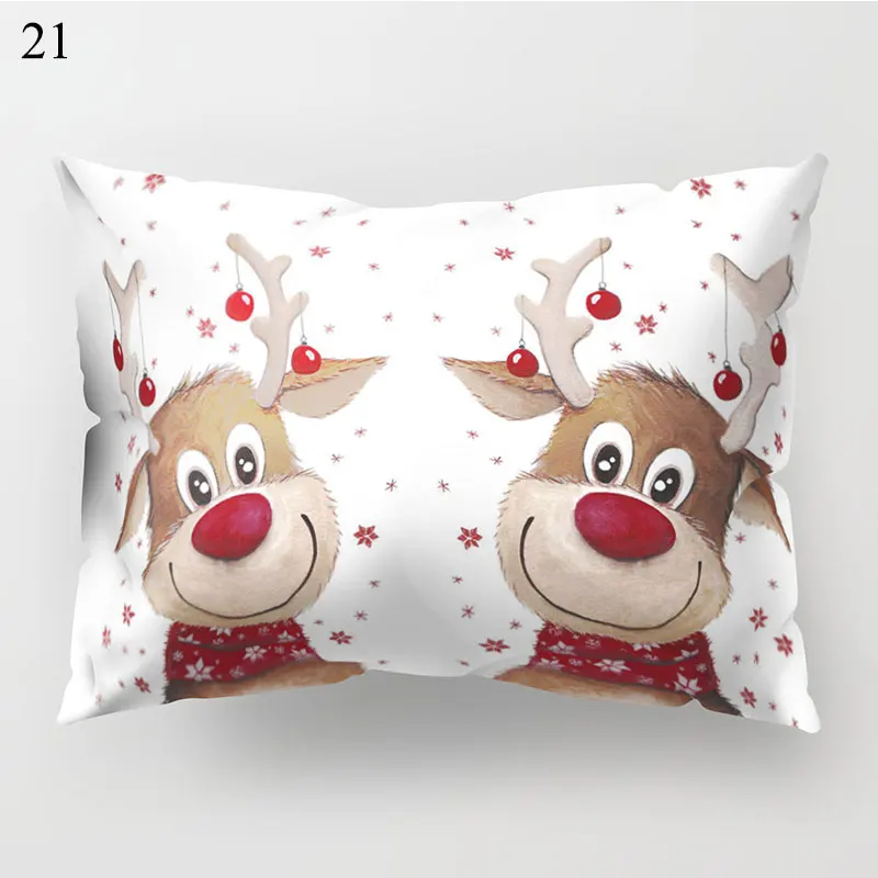 

Christmas Pillow Case 30*50cm Christmas Decor Throw Pillows Covers Cartoon Santa Claus Elk Pillowslip Cushion Cover Refreshing