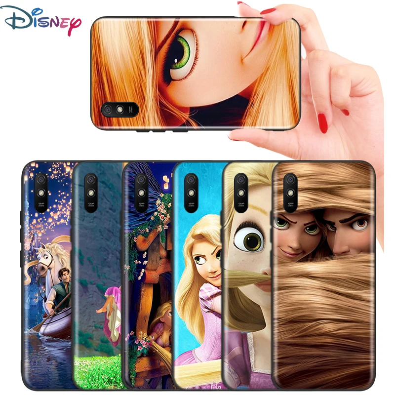 

Silicone Black Cover Disney Tangled Rapunzel For Xiaomi Redmi K40 K30i K30T K30S K20 10X GO S2 Y2 Pro Ultra Phone Case