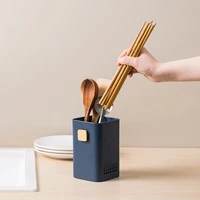 punch free wall mounted tableware rack kitchen chopsticks fork tubes landable household compartment tableware drain storage box