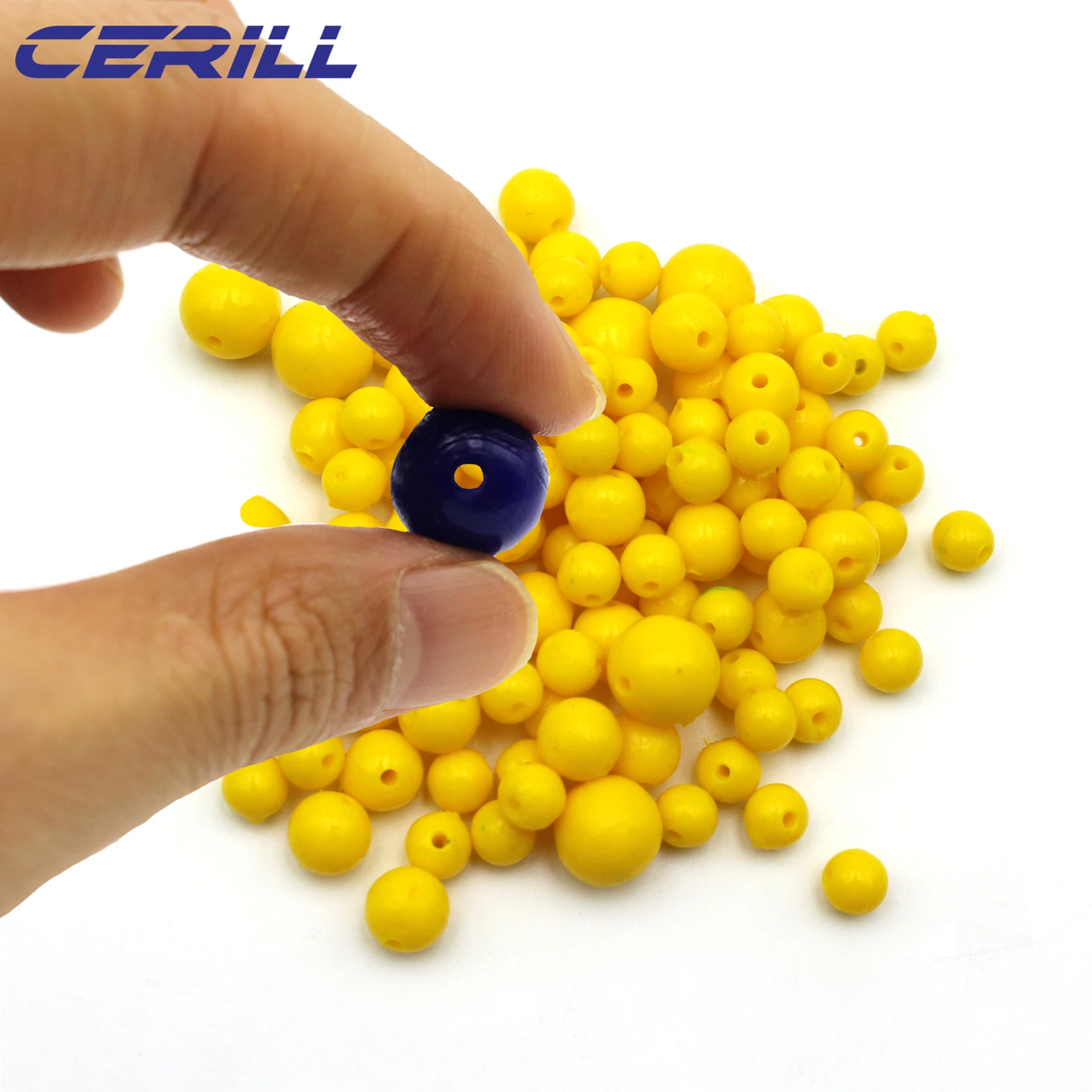 

Cerill Lot 50 Bead Grub Bait Floating 7mm 9mm 12mm Soft Fishing Lure Artificial Smell Round Ball Plastic Silicone Rig Swimbait