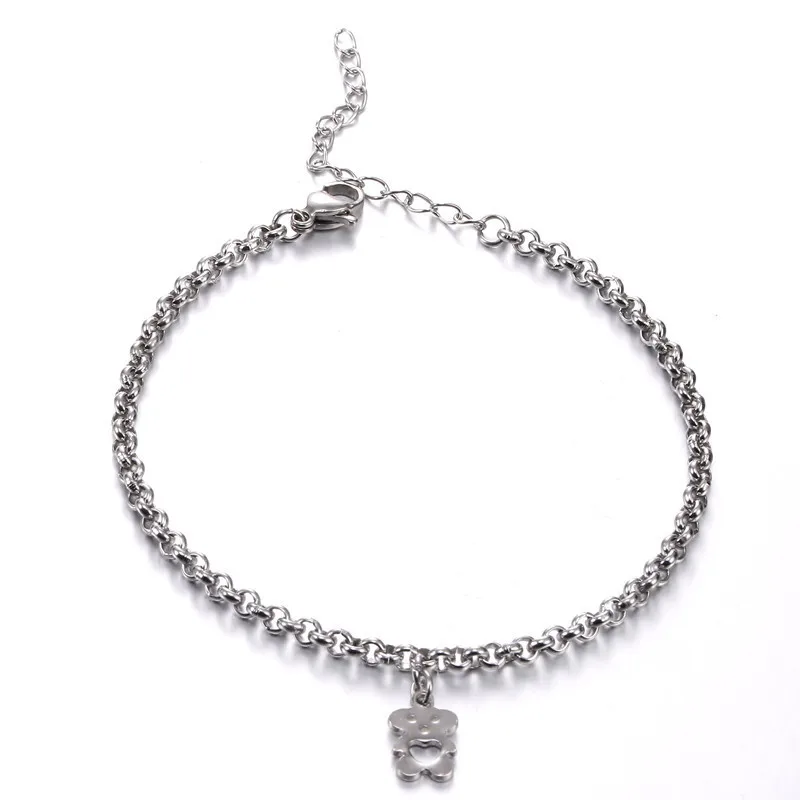 Браслет из нержавеющей стали браслет титановой с принтом крест-цепочка