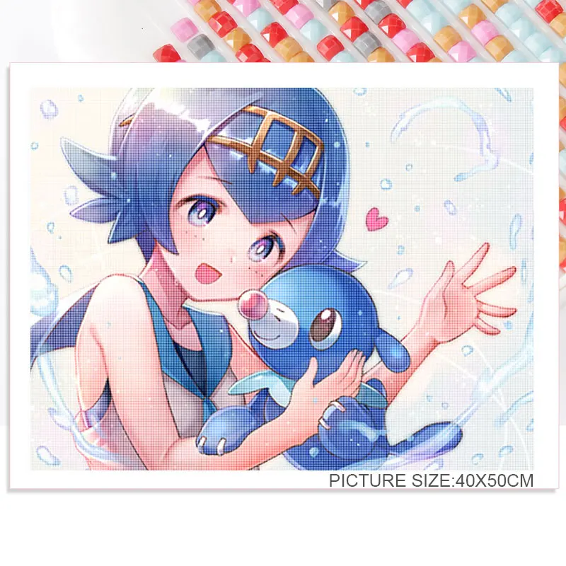 

5D Diy Diamond Embroidery Mosaic Animation Fairy Girls Paintings Rhinestone Pictures Wall Art Cartoon Poster Home Decoration