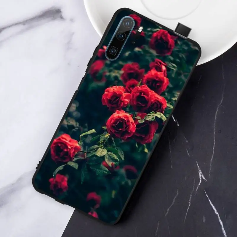 

Red rose floral aesthetics art Phone Case For Huawei honor Mate P 10 20 30 40 Pro 10i 9 10 20 8 x Lite