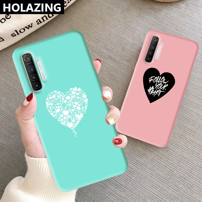 Силиконовый чехол для OPPO Realme Q 5 Pro XT X2 X Lite 3 F11 F7 F5 F9 с надписью Следи за сердцем