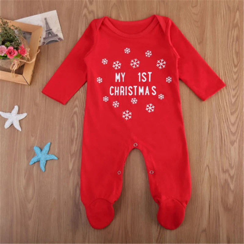 Детские комбинезоны для девочек и мальчиков Рождественский костюм одежда детей