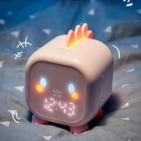 clock temperature display switch sleep training silicone kids alarm clock for desktop